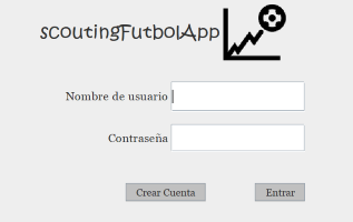 Imagen pantalla principal de scoutingFootballApp